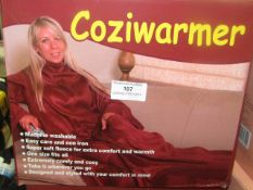 Coziwarmer burgandy snuggle blanket , new and boxed.