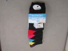 5 X Ladies Cotton Lycra Socks size 4-7 new in packaging