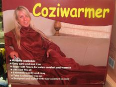 Coziwarmer burgandy snuggle blanket , new and boxed.