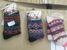 3 x pairs of wool socks sizes 4-6 , new and packaged.