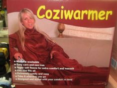 Coziwarmer burgandy snuggle blanket , new and boxed.