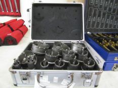 13 piece hole saw set in carry case, new