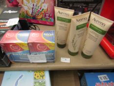 5 x items being 3 x Aveeno daily moisturising lotion and 2 x jointcare supplex caps 2 x 90