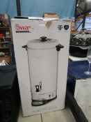 Swan stainless steel 16 litre catering urn, unchecked and boxed