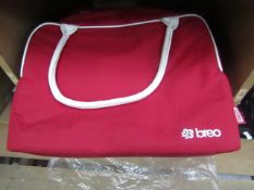 Breo red handbag.