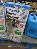 Streetwize 5l portable power sprayer, unchecked and boxed