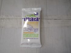 Box of approx 50x packs of Mara hand wipes, new
