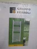 Gruppo Ferroli white Towel Radiator New and Boxed, Size 600x1770mm