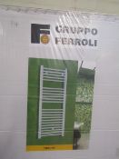 Gruppo Ferroli white Towel Radiator New and Boxed, Size 600x1770mm