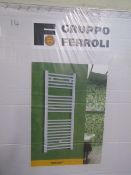 Gruppo Ferroli white Towel Radiator New and Boxed, Size 500x1770mm