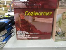 Coziwarmer burgundy snuggle blanket. New & boxed.