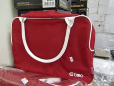 Breo white/red handbag, new and packaged.
