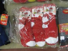 12x Pairs of Xmas cozy socks for ladies UK4-7. All new in packaging.