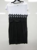 Macciano black & white dress, size: S.