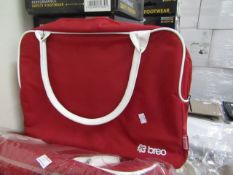 Breo white/red handbag, new and packaged.