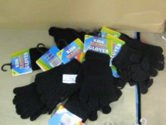 12x Pairs of kids magic gloves. All new in packaging.
