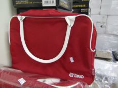 Breo white/red handbag, new and packaged.