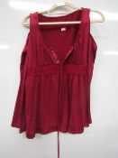 My Dress Room Boutique red shoulderless blouse - size: L.
