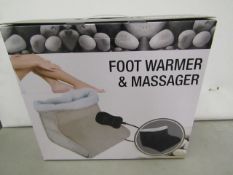 Foot Warmer & Massager Black new & boxed