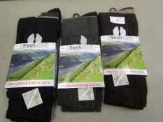 3 pairs of Mens Fresh Feel The Ultimate Walking Sock Socks size 6-11 new & packaged