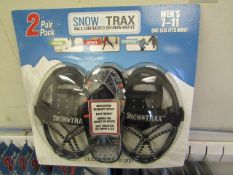 10 x packs of Snow Trax Snow Grippers 2 pairs per pack Mens size 7 - 11 new & packaged