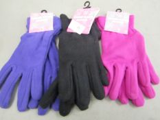 3 pairs of Ladies Fleece Gloves Gloves new & packaged