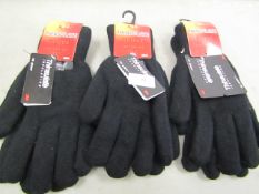 3 pairs of Mens 3M Thinsulate Gloves 40 gram Gloves with Lining new & packaged