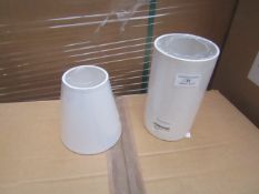 2x Chelsom  lamp shades a 10cm and 12cm.