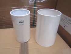 2x Chelsom lamp shades a 15cm and 10.5cm.