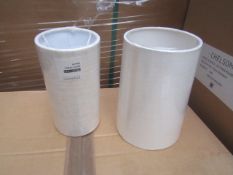2x Chelsom lamp shades a 15cm and 10.5cm.