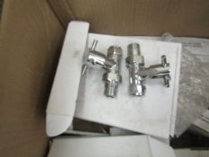 Pair of Westco triangle radiator valves, new and boxed