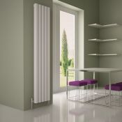 Carisa Vesta 1800 x 445mm textured white designer radiator, boxed and unchecked