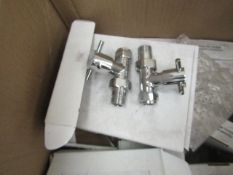Pair of Westco triangle radiator valves, new and boxed