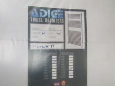 Adige Flat Chrome towel radiator, 500x1150mm, new and boxed