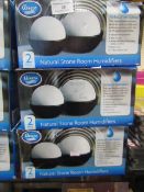 3 x packs of 2 natural stone humidifiers but one pack only has one , boxed.