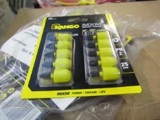 1 pack of Kango brand 25mm PH2 MXM screwdriving bits with yellow band , 10 pcs , new and packaged.