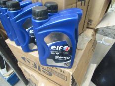 5 x Elf evolution 900 NF 5W-40 1l oil bottle , new and sealed
