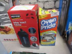 2 x items being a oven pride deep cleaner and a indoor insect flykiller , both boxed.