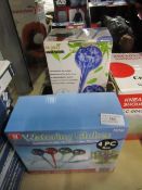 2 x items being a 4 pc watering globes set and a 2pc aqua globe , both boxed.