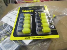1 pack of Kango brand 25mm PH2 MXM screwdriving bits with yellow band , 10 pcs , new and packaged.