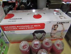 Cenocco kneading massager of neck , shoulder , arms and body , untested and boxed.