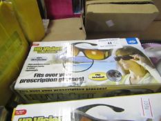 2 x items being a HD vision wrap around  glasses and a HD vision ultra sunglasses , boxed.