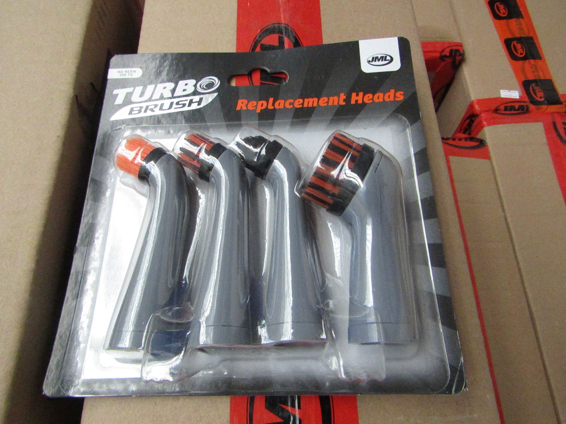 5 X Boxes of 12  JML Turbo brush replacement heads each set contains 4 heads ( thats 240 replacement - Image 2 of 2