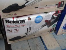 Beldray quick vac lite floor to ceiling vacuum cleaner, tested working and boxed