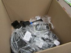 Box of approx 25x various electrical items including, spares and repairs for various phones and