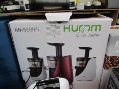 Hurom HN-series slow juicer, Circa RRP £500, tested working and boxed