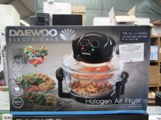 Daewoo 2 in 1 halogen air fryer, tested working and boxed