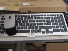 Toshiba wireless mouse and keyboard (QWERTY) set, untested