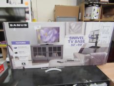 Sanus swivel TV base for 32" - 60" TV's, complete and boxed. RRP £199.99