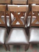 2x Bayside wooden dining chairs, unchecked